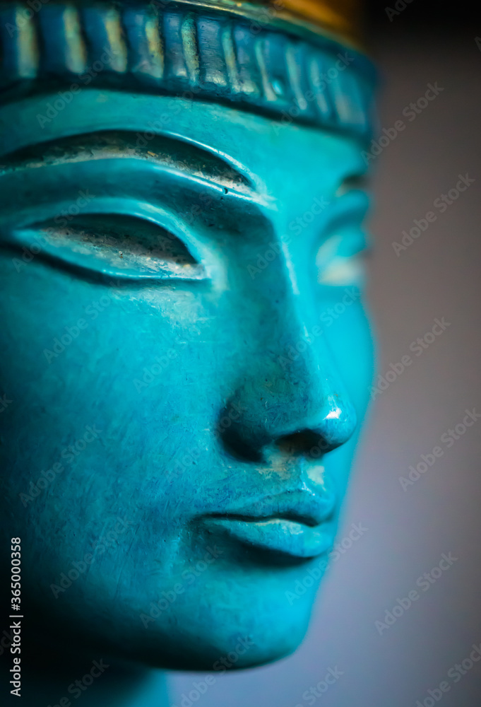antique Egyptian turquoise bust antique Egyptian turquoise bust