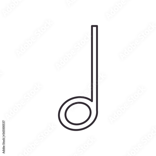 minim music note line style icon vector design