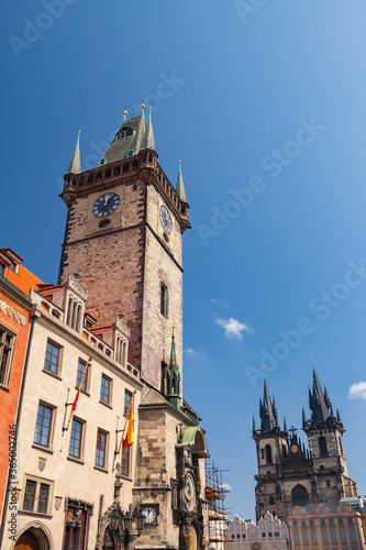 The Old Town Hall at sunny day, Prague © evannovostro