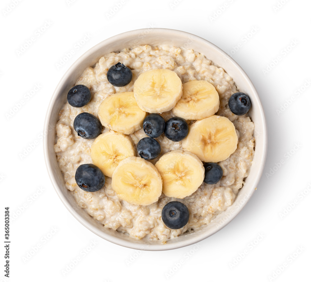prepared oatmeal with berries prepared oatmeal with berries