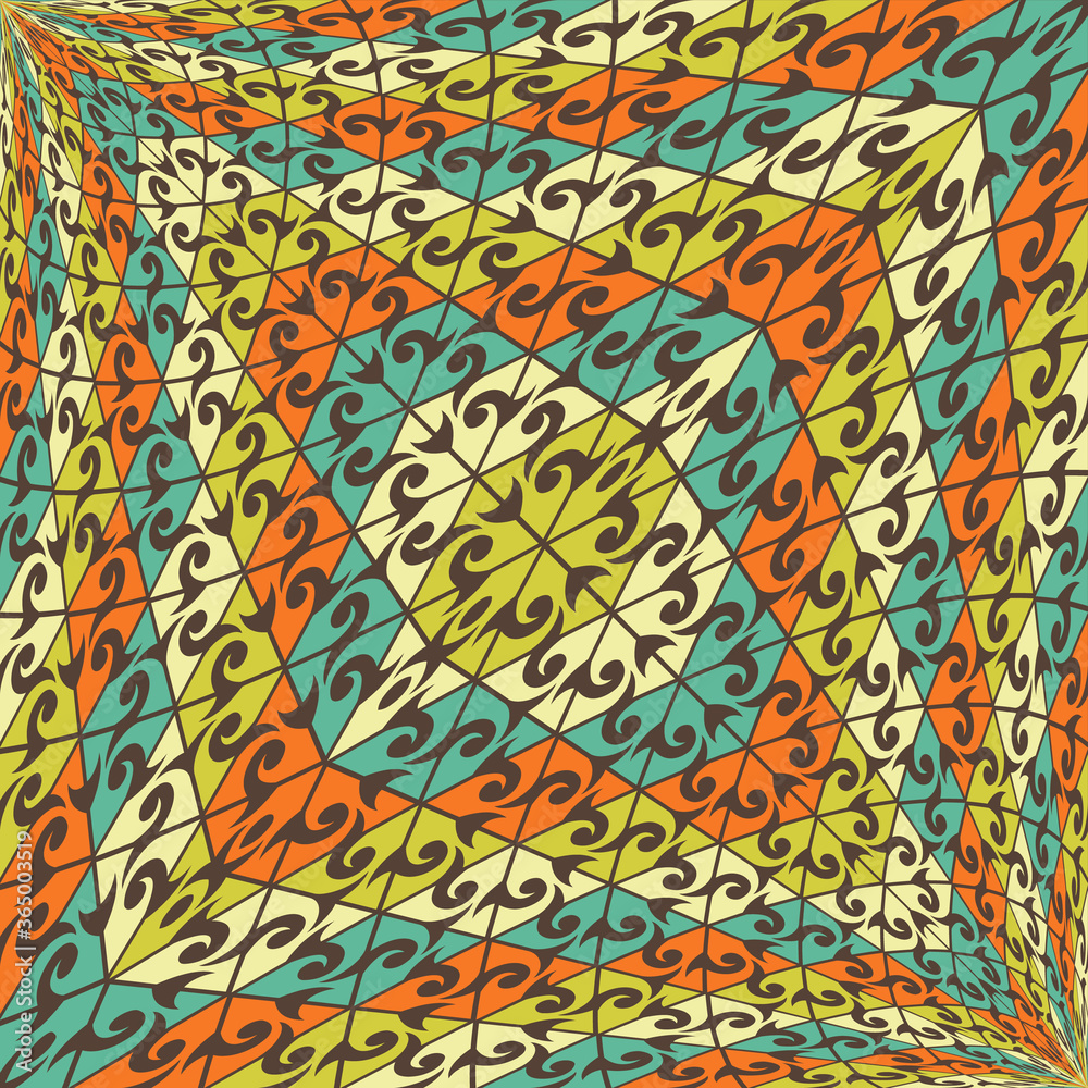 Vector abstract rhythmic geometric background