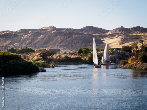beautiful nubian landscape near aswan