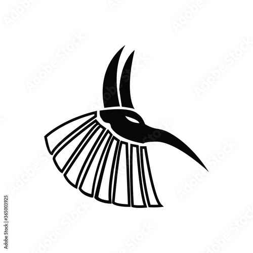 Ancient Egypt God Anubis Vector Icon,Symbol,Sign on White Background