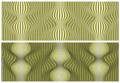 Vector abstract color lines patterns set.