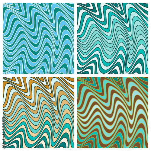 Vector abstract ornamental patterns set