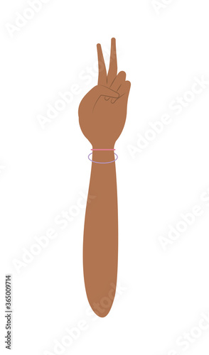 peace and love hand design of Hippie art and creative theme Vector illustration