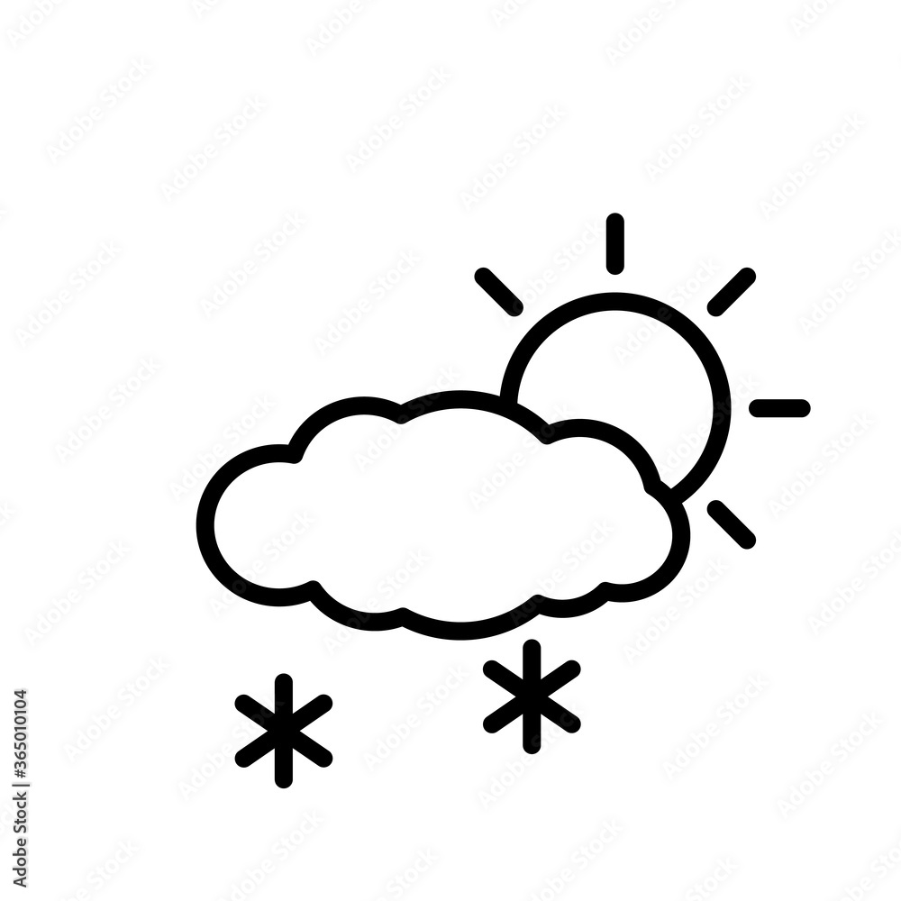 Cloud, sun, snow icon. Simple line, outline vector elements of forecast icons for ui and ux, website or mobile application Cloud, sun, snow icon. Simple line, outline vector elements of forecast icons for ui and ux, website or mobile application