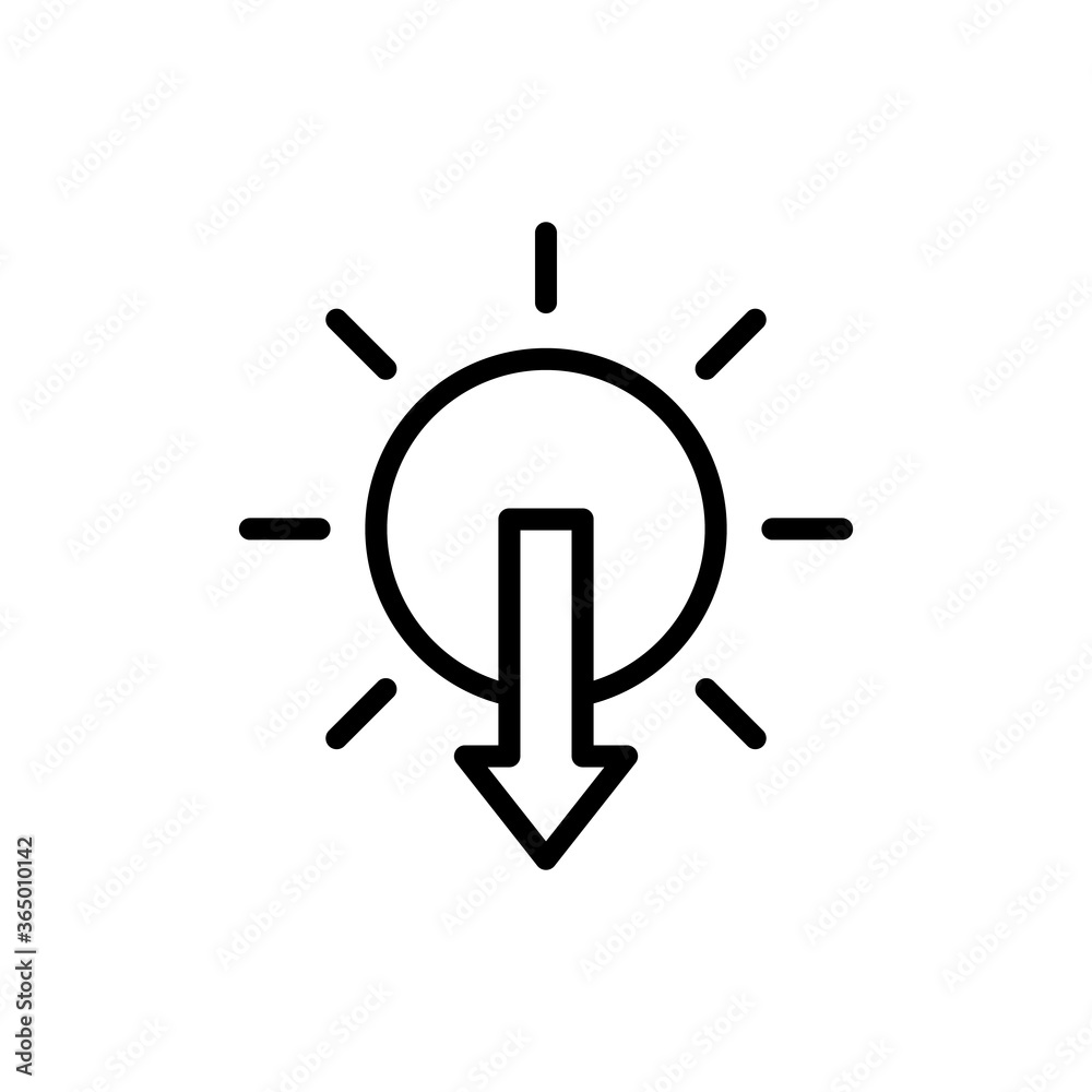 Sun, arrow, sunset icon. Simple line, outline vector elements of forecast icons for ui and ux, website or mobile application Sun, arrow, sunset icon. Simple line, outline vector elements of forecast icons for ui and ux, website or mobile application
