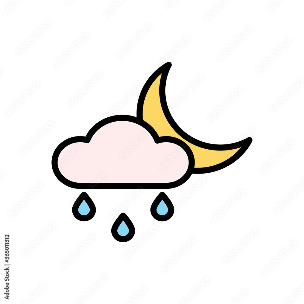 Cloud, rain, cloud icon. Simple color with outline vector elements of forecast icons for ui and ux, website or mobile application Cloud, rain, cloud icon. Simple color with outline vector elements of forecast icons for ui and ux, website or mobile application