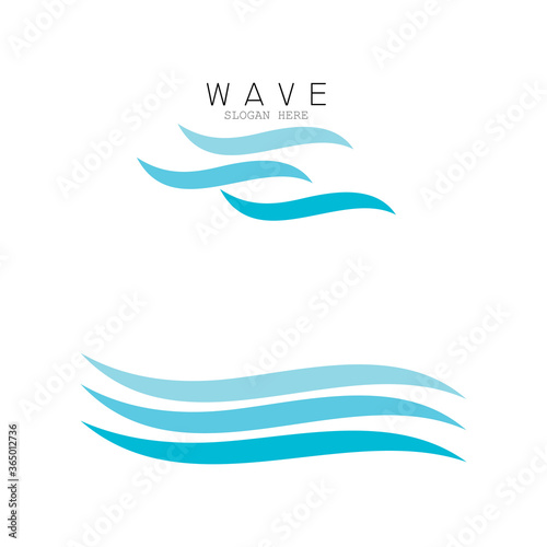 Fototapeta Naklejka Na Ścianę i Meble -  Waves Logo Template vector symbol