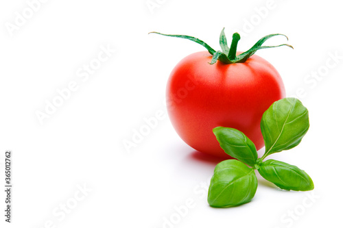 Tomate mit Basilikum