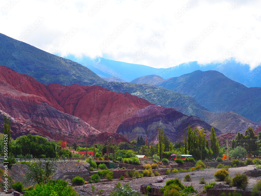 Purmamarca Village  and The Hill of Seven Colors, in Jujuy Province, Argentina