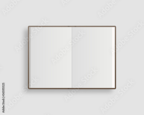 Blank open book, magazine and notebook mockup with soft shadow. Mockup vector isolated. Template design. Realistic vector illustration.