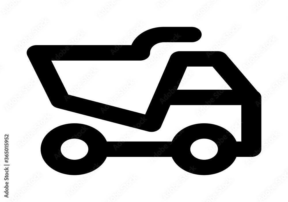 Dumper icon. Dumper symbol design from Construction collection. Simple element vector illustration on white background. Dumper icon. Dumper symbol design from Construction collection. Simple element vector illustration on white background.