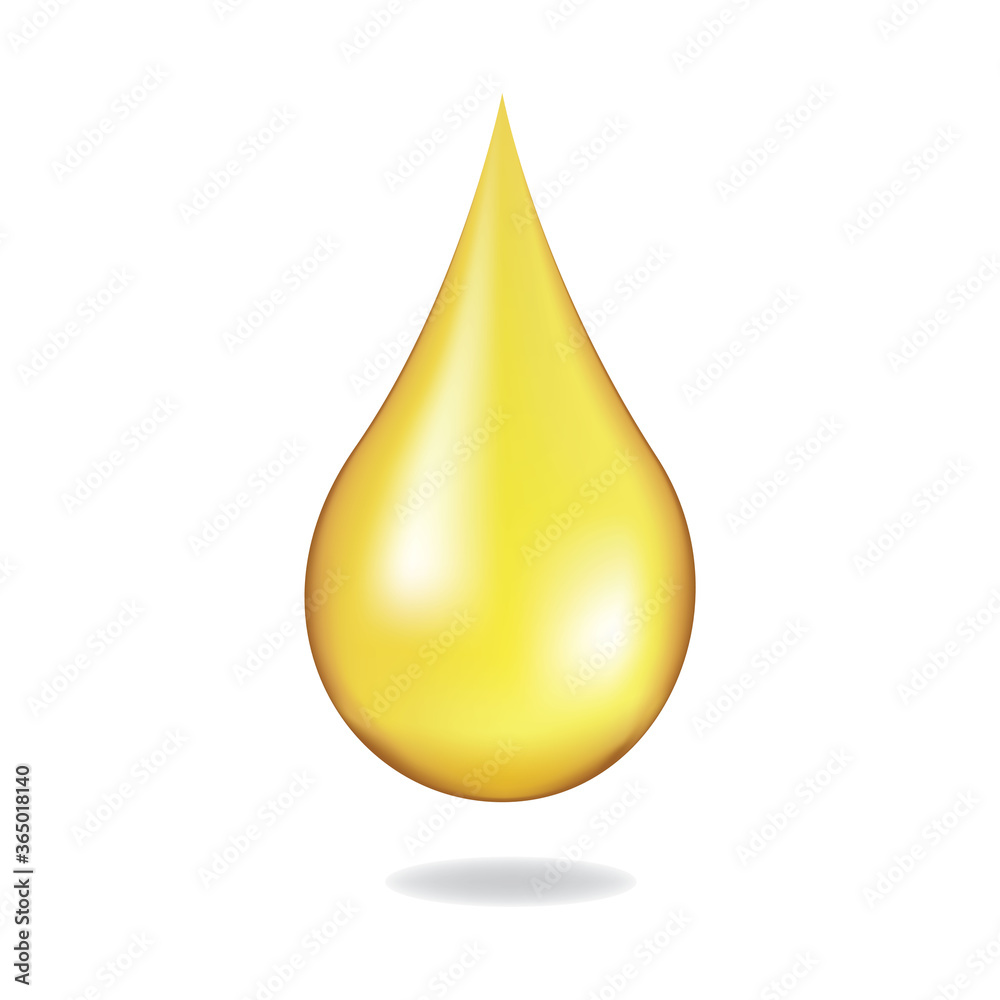 Obraz premium Yellow Oil drop, vector isolate.