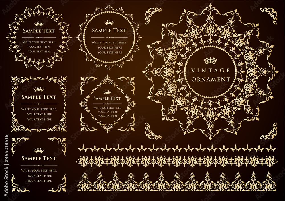 vector set of vintage design elements