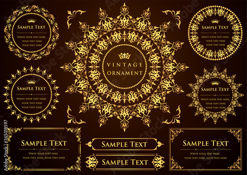 vector set of vintage design elements