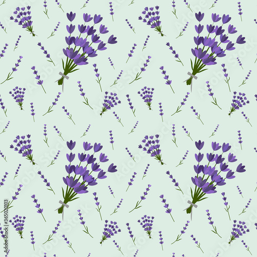 Lavender bunches seamless pattern 