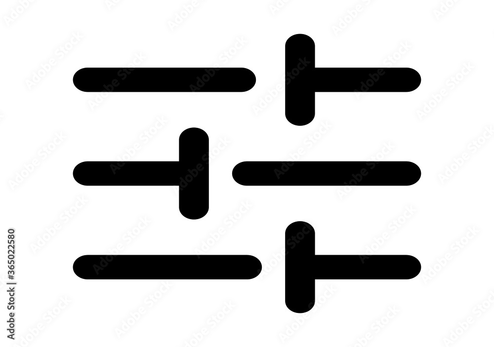Equalizer vector icon for apps and web Equalizer vector icon for apps and web