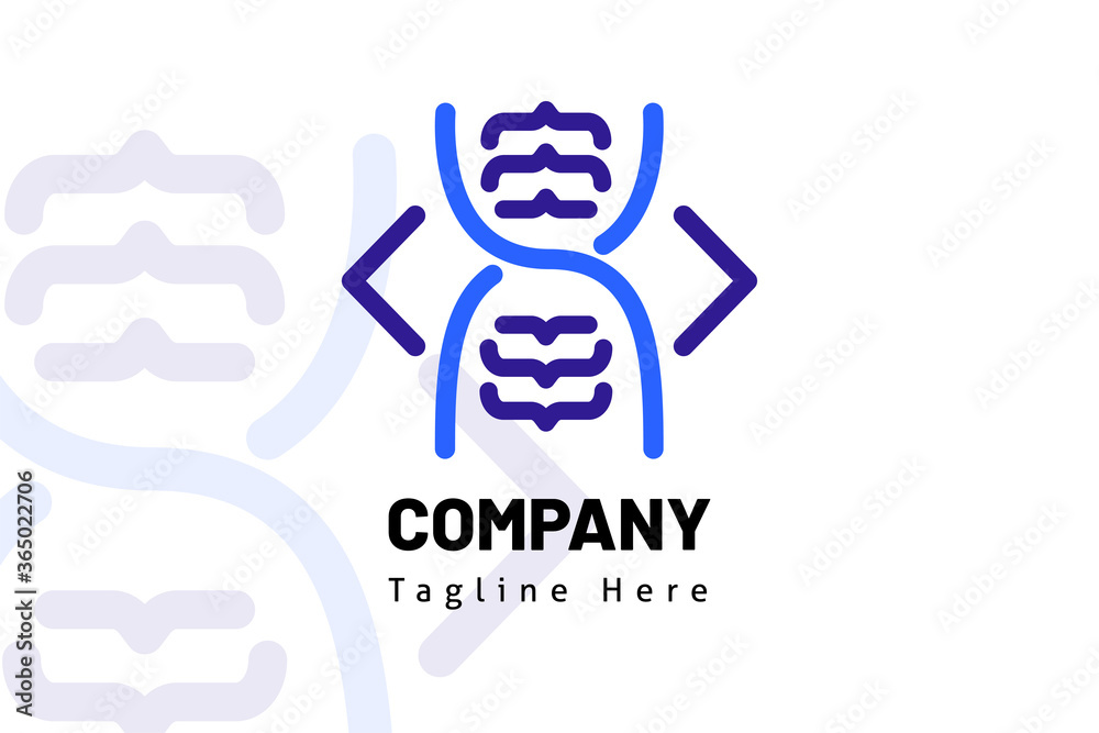dna cell web code illustration logo template