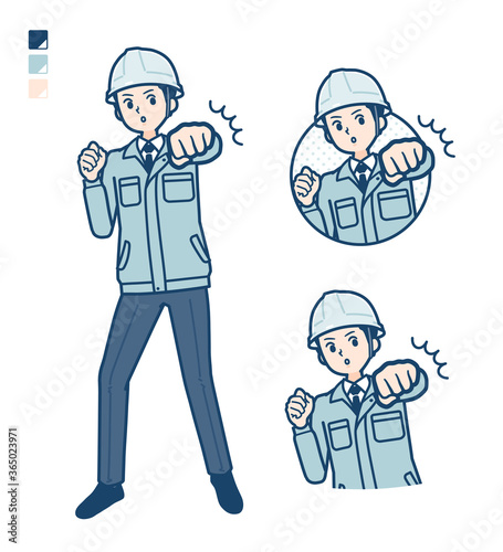simple work wear man_Punch