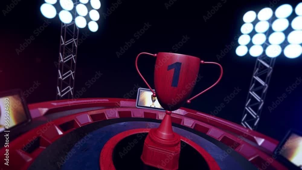 3D Trophy Background_Number 1, NUMBER 1, Top Ten Numbers Animation
