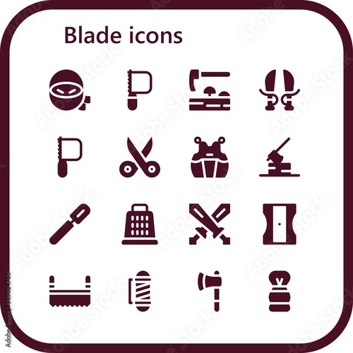 Modern Simple Set of blade Vector filled Icons