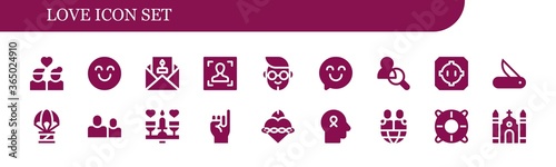love icon set
