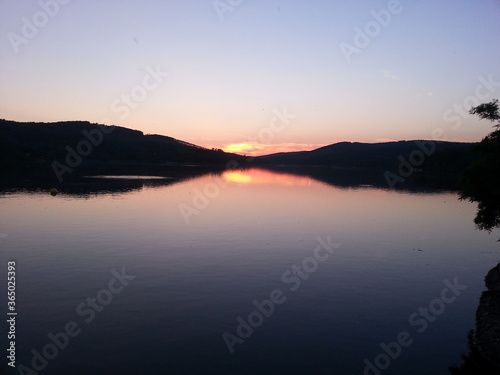 sunset over lake