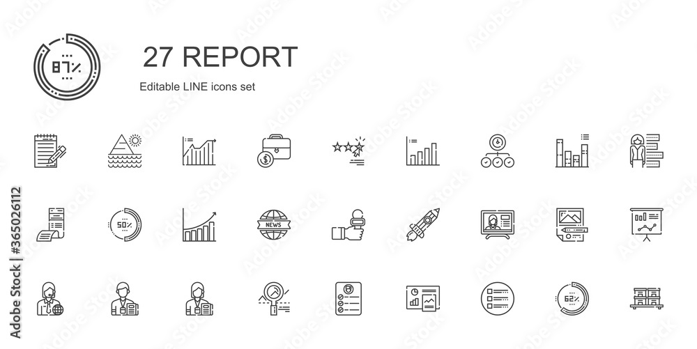 report icons set report icons set