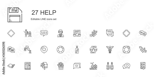 help icons set