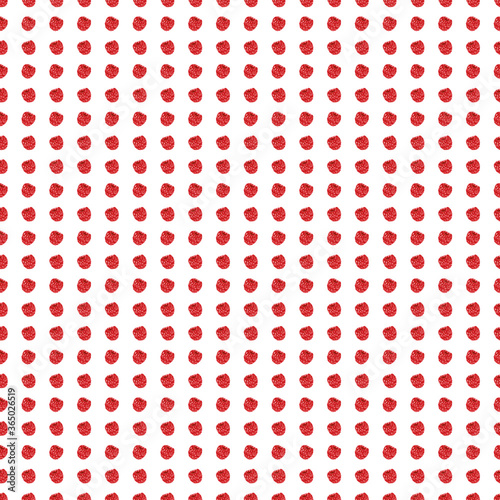 Raspberry seamless pattern. Red Berry Digital Paper, Scrapbook Paper. Razz and Leaves Drawing. Background design for sweets and pastries filled with raspberry, dessert menu, health care products.