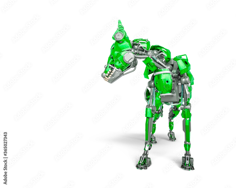 cyber security dog is glancing back in white background cyber security dog is glancing back in white background