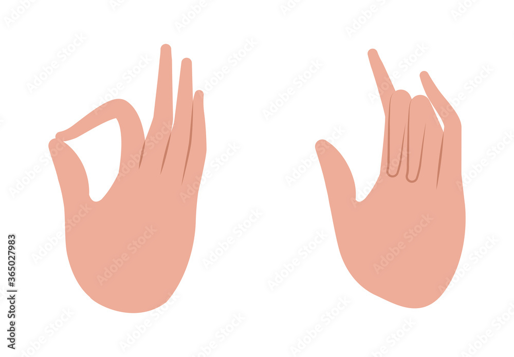 rock sign with hands design of People arm finger person learn communication healthcare theme Vector illustration rock sign with hands design of People arm finger person learn communication healthcare theme Vector illustration