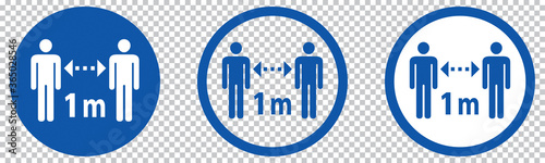 PANNEAU DISTANCE SOCIALE DE 1 MÈTRE