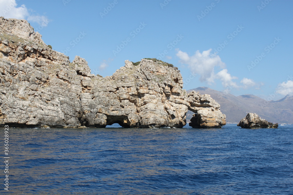 rock in the sea rock in the sea