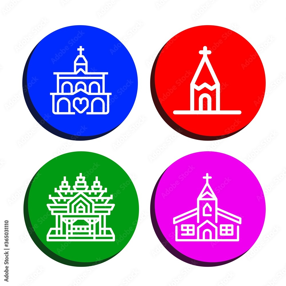 Set of sanctuary icons