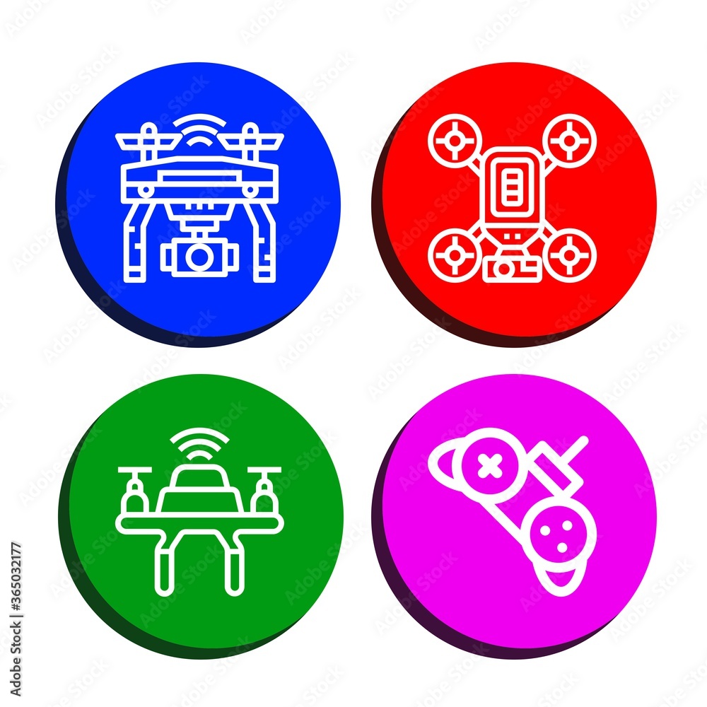 controller simple icons set