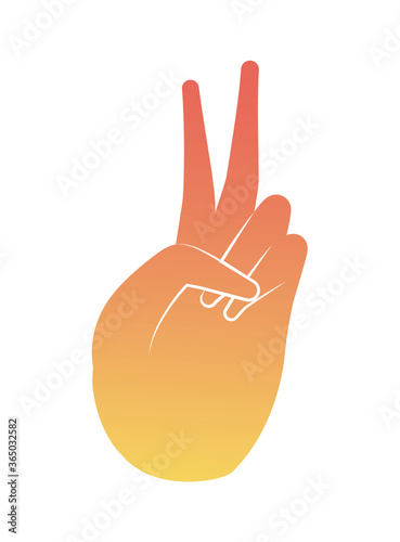 peace and love hand design of Hippie art and creative theme Vector illustration