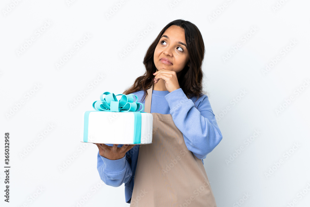 young woman over isolated white background young woman over isolated white background