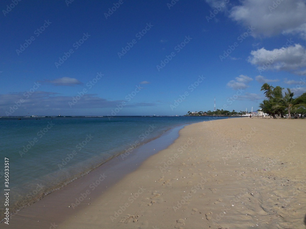 Honolulu Hawaii beach landscape 2009