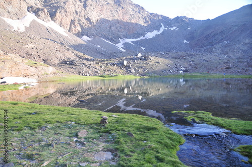 Laguna de La Mosca, glacial lake, Sierra Nevada National Park, Andalusia, Spain