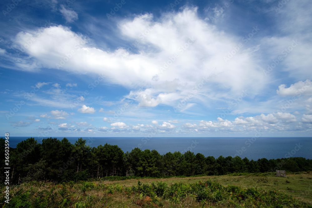 Panoramic of the Basque coast with clouds Panoramic of the Basque coast with clouds