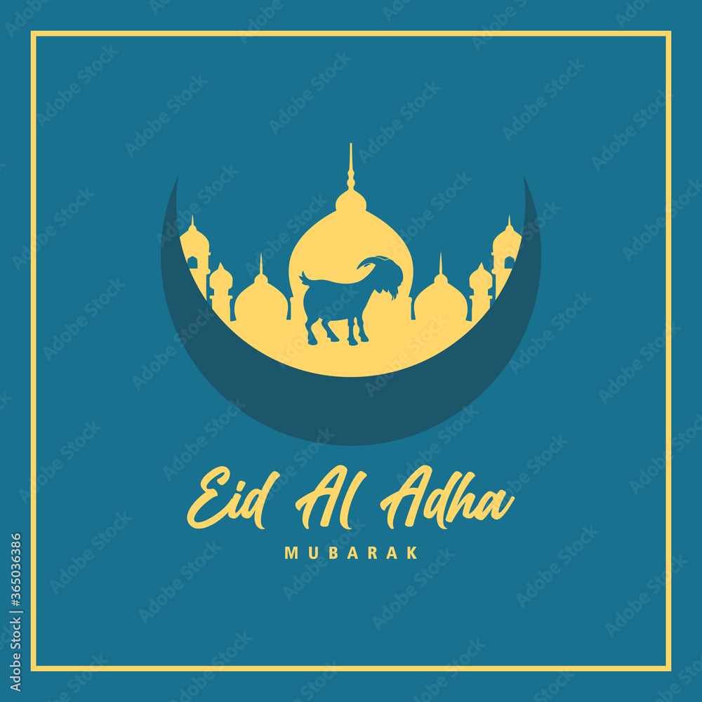 vector illustration. Muslim holiday of Eid al-Adha. the sacrifice of a ram. graphic design of bayrami sacrifice. sheep month.