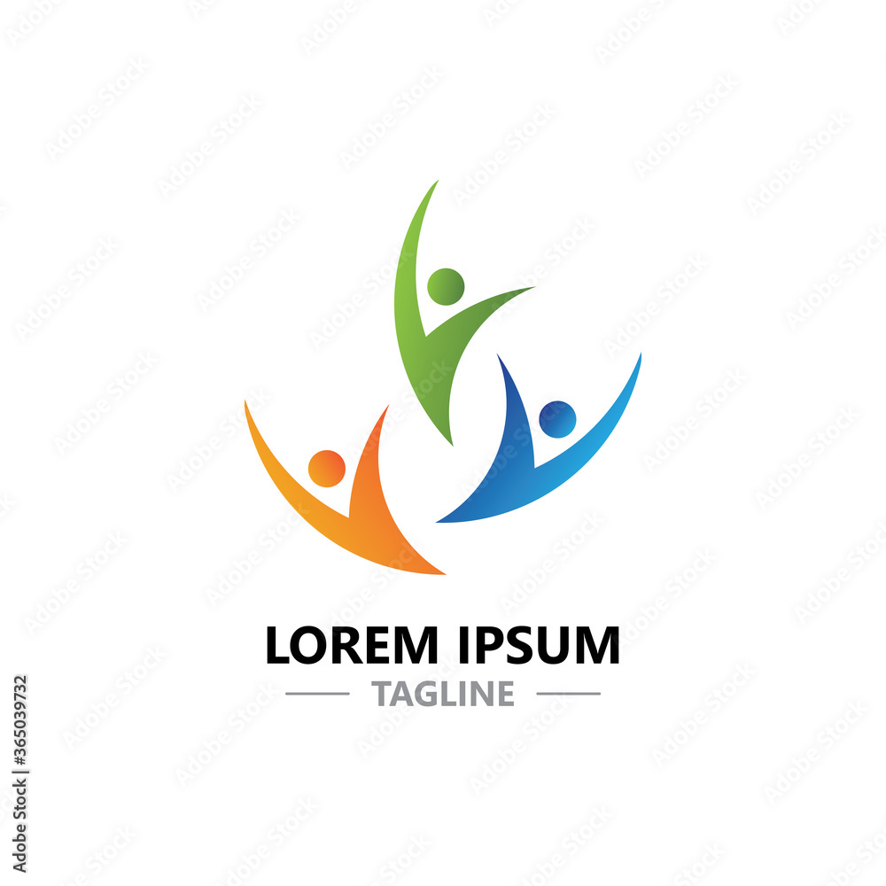 Human character logo design Human character logo design