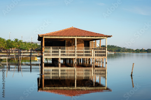 Wallpaper Mural tilt fisherman house over the lake in brazil Torontodigital.ca