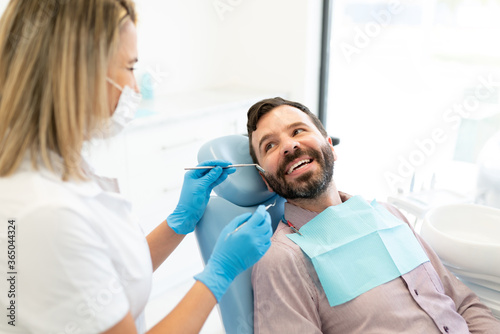 Patient Visiting Dentist For Checkup
