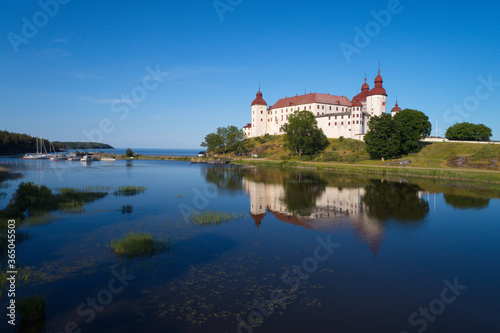 The medieval Lacko castle located at the Lake Vanern.