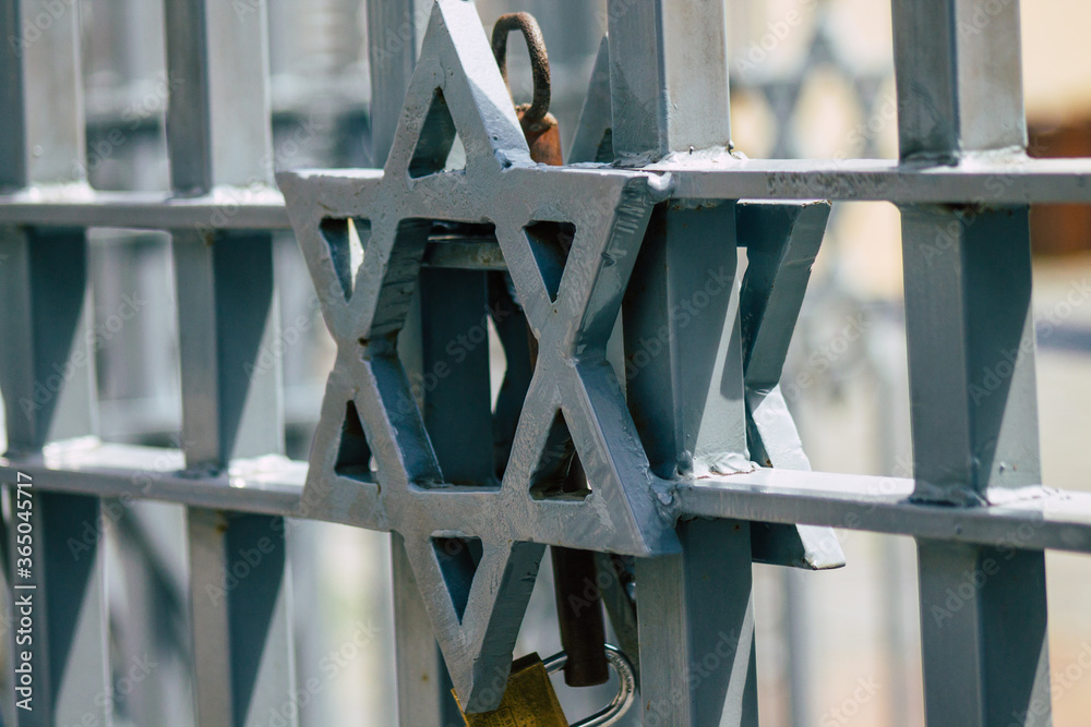 View of The Dohany Street Synagogue also known as the Great Synagogue, is a historical building in Erzsebetvaros and the largest synagogue of Europe 