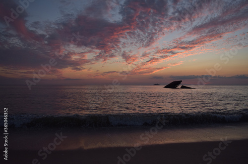 Sunset Beach Sunken WWII Ship Cape May Jersey Shore Sunset